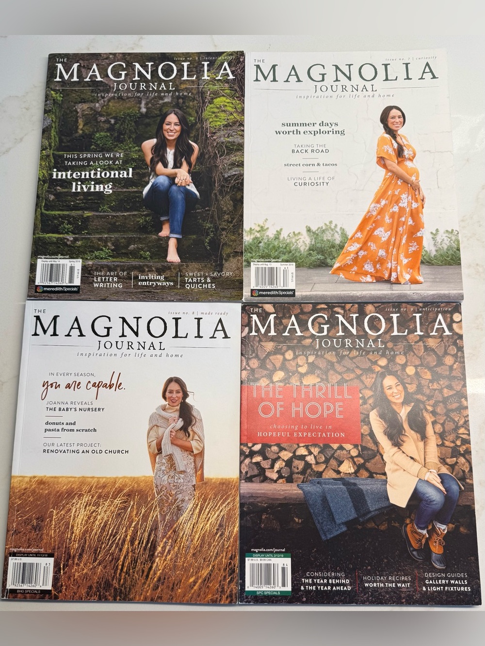 Magnolia Journal 2018 Complete Set Lot of 4 Joanna Gaines